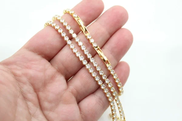 Altın Kaplama 3mm Su Yolu Bileklik