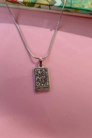 Çelik Zincirli Yay (Sagittarius) Burç Kolye