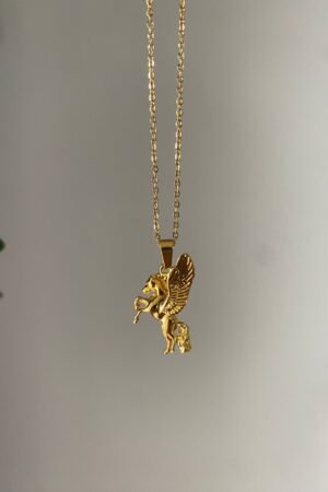 Çelik Pegasus Kolye